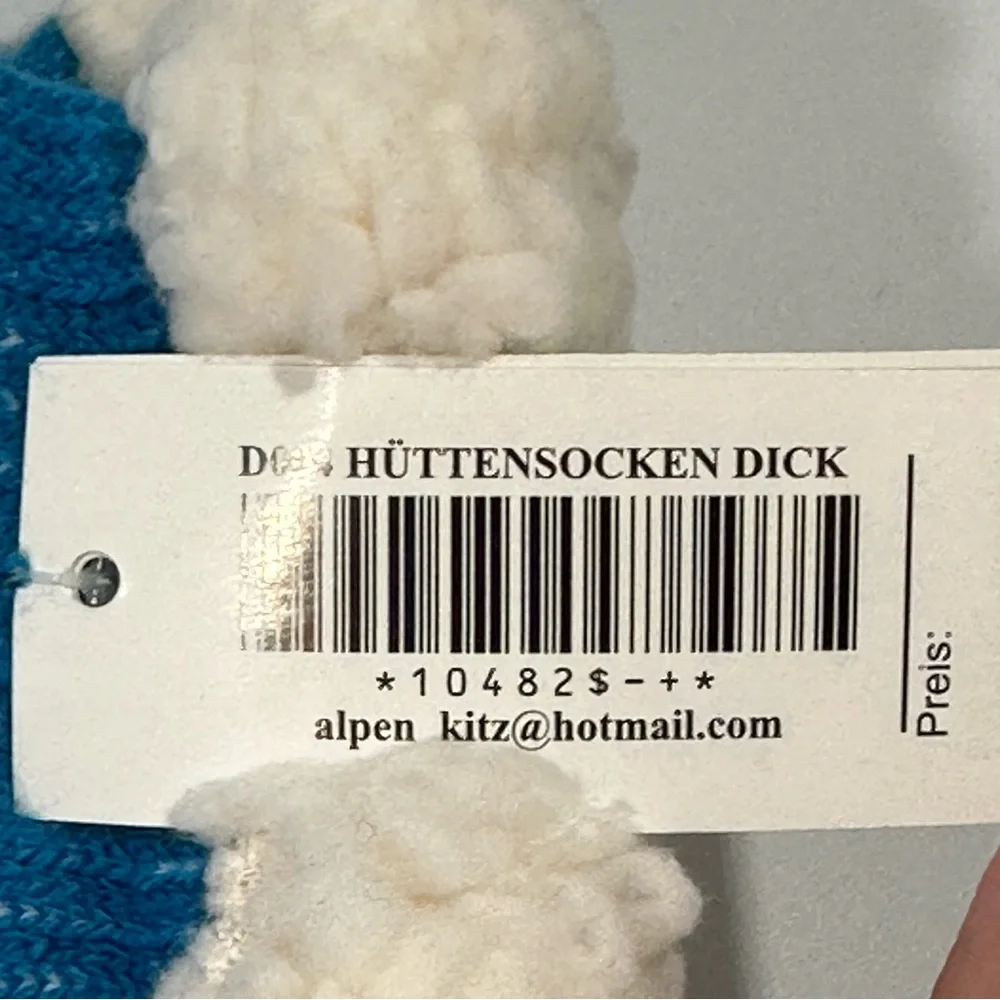 Alpen Kitz Blue and White Knit Warm Snowflake Gripper Slipper Socks Womens 9–11